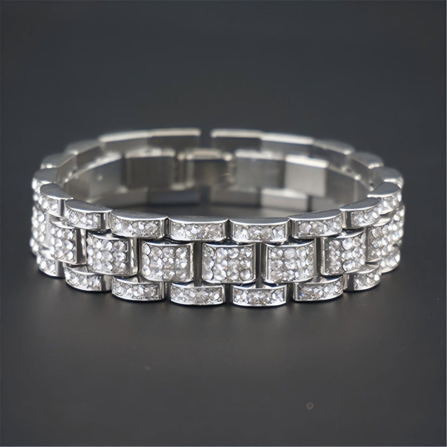 
                  
                    Pave Link Bracelet - JBR-007
                  
                