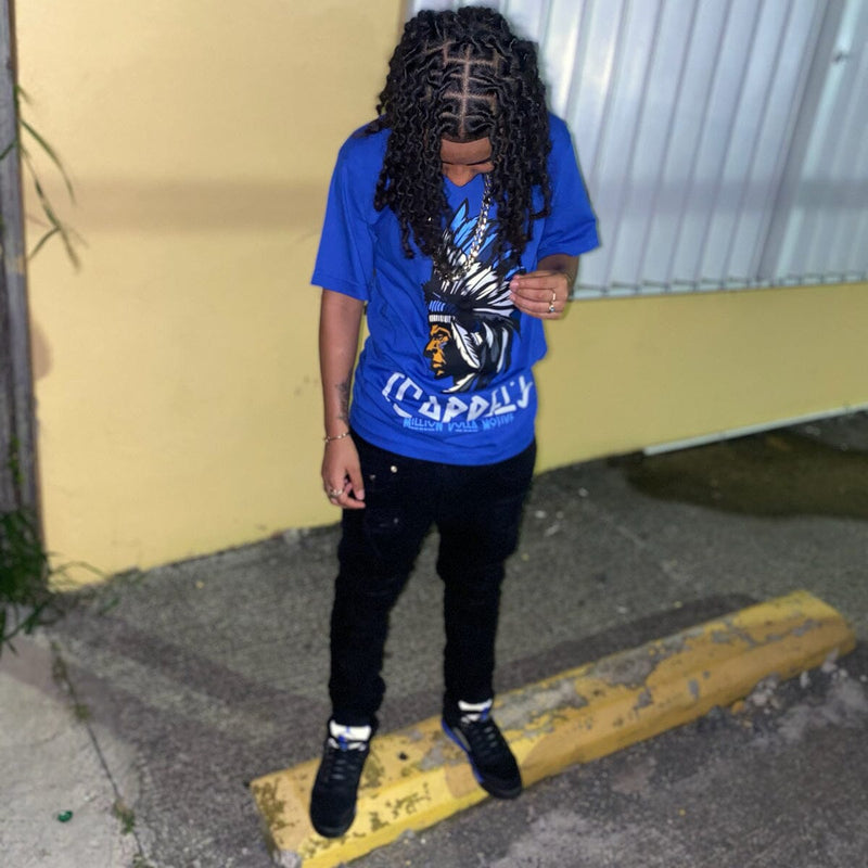 Trappers - Blue on Royal Blue T-Shirt T-Shirt Million Dolla Motive 