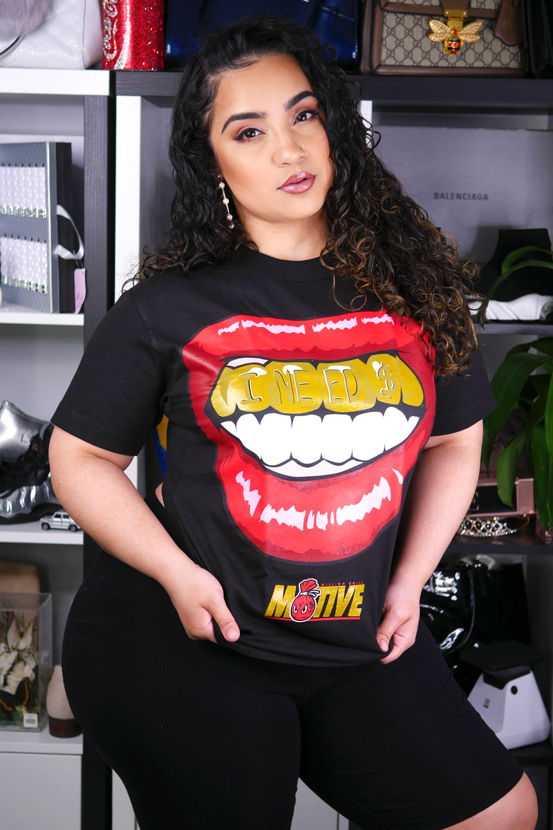 I Need Money - Black T-Shirt T-Shirt Million Dolla Motive 
