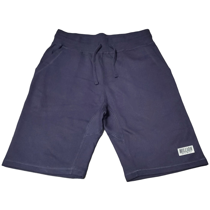 Navy Cotton Premium Logo Shorts