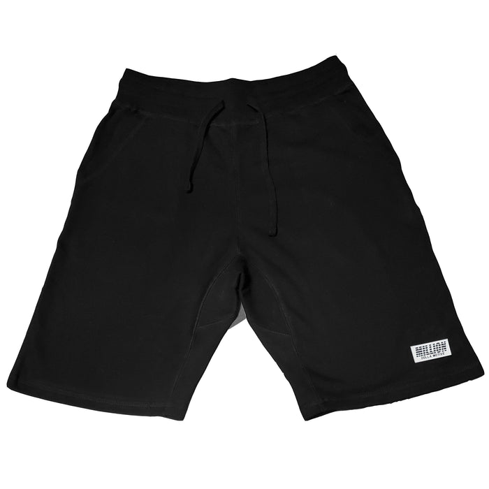 Black Cotton Premium Logo Shorts