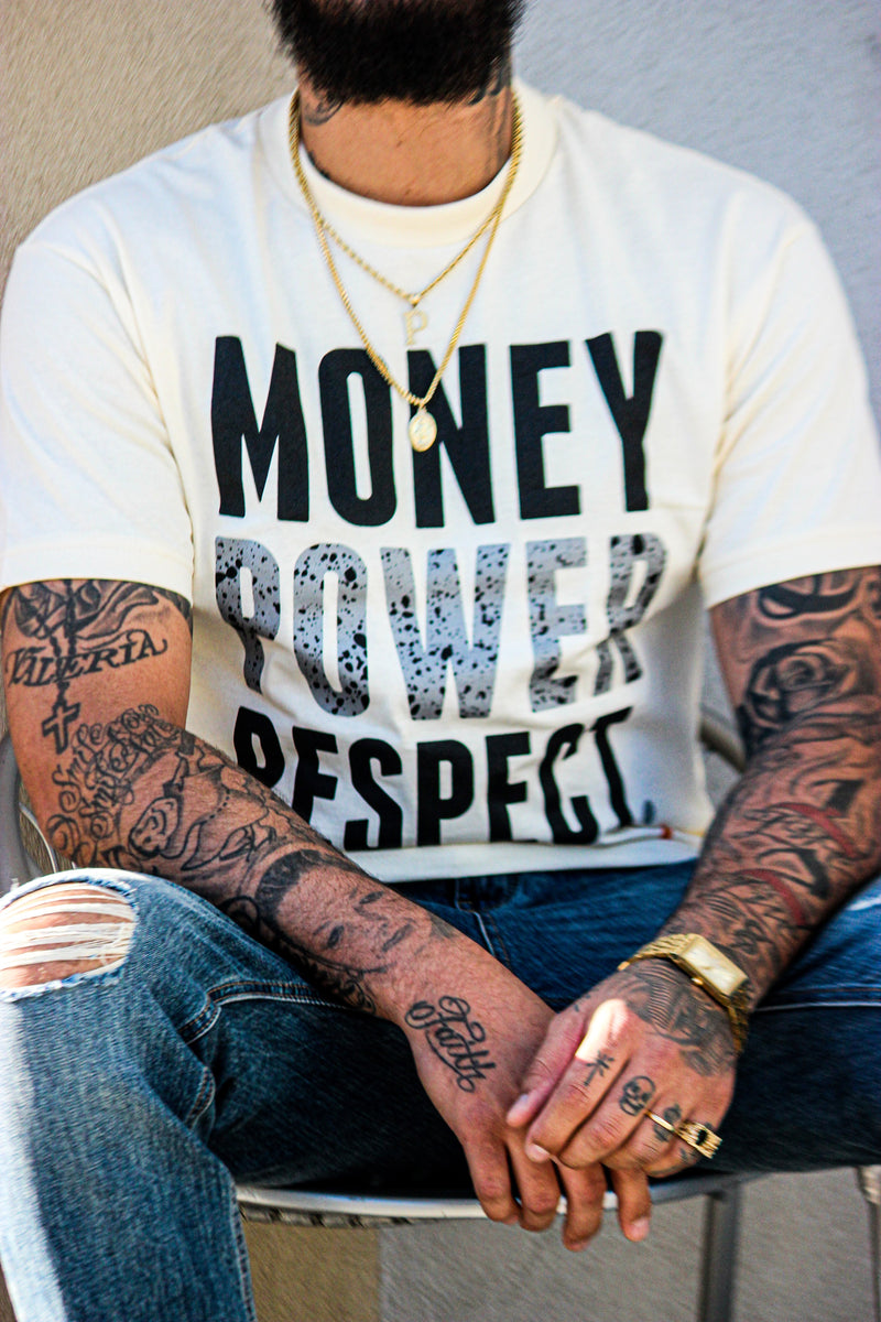 Money Power Respect SBB - Natural Sail T-Shirt T-Shirt Million Dolla Motive 