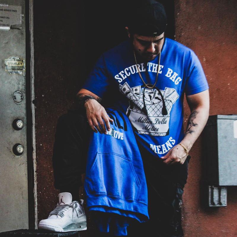 Secure The Bag - Royal Blue T-Shirt T-Shirt Million Dolla Motive 