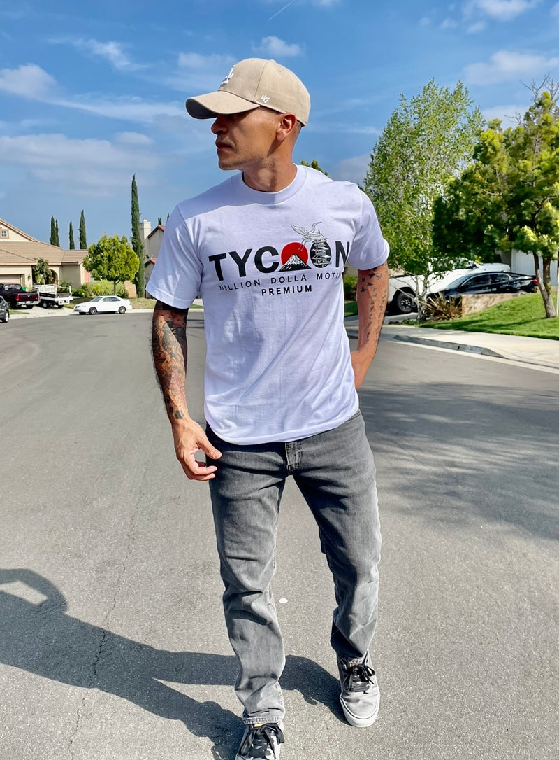 Tycoon - White T-Shirt T-Shirt Million Dolla Motive 