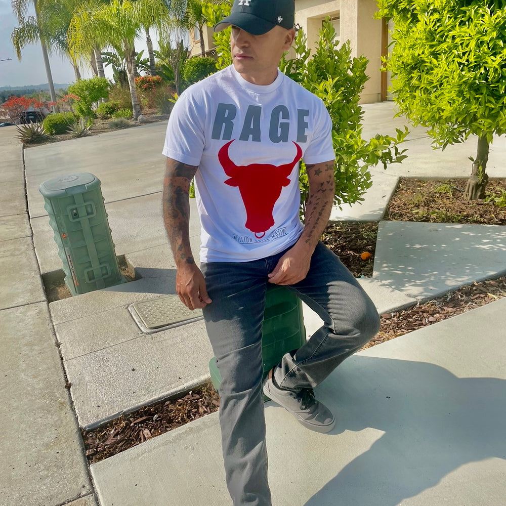 
                  
                    Rage Bull - White T-Shirt
                  
                