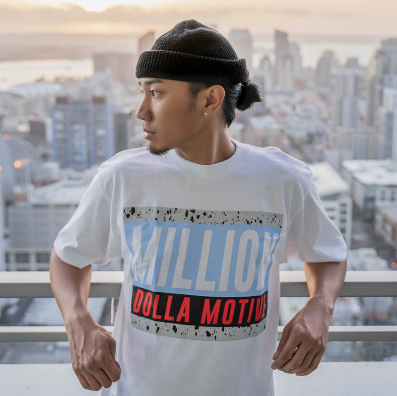 Blew Up Worldwide - White T-Shirt T-Shirt Million Dolla Motive 