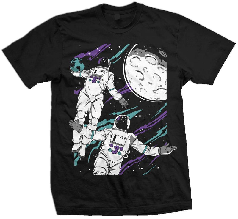Astro Alley Oop - New Emerald/Purple on Black T-Shirt T-Shirt Million Dolla Motive 