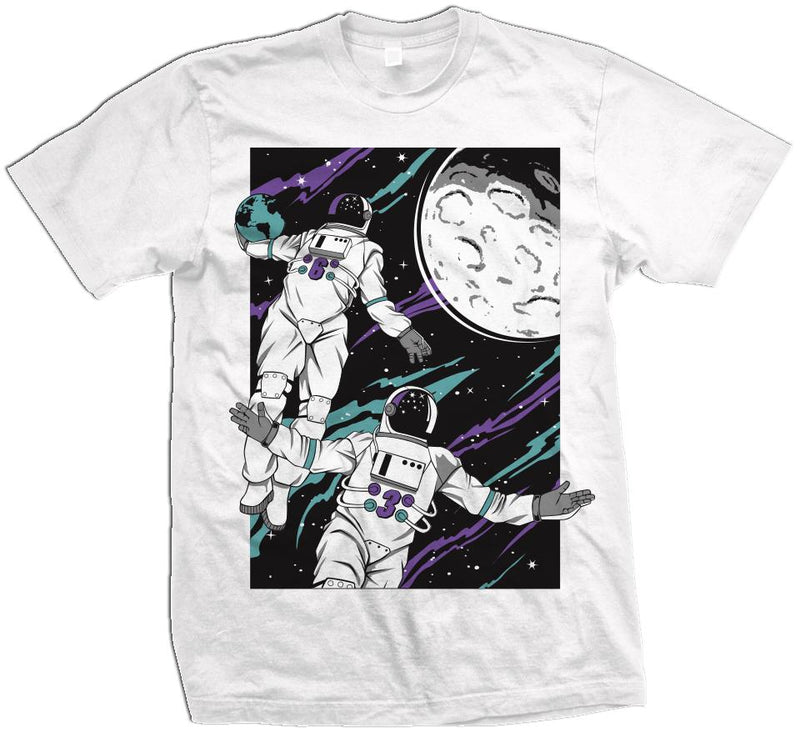 Astro Alley Oop - New Emerald/Purple on White T-Shirt T-Shirt Million Dolla Motive 