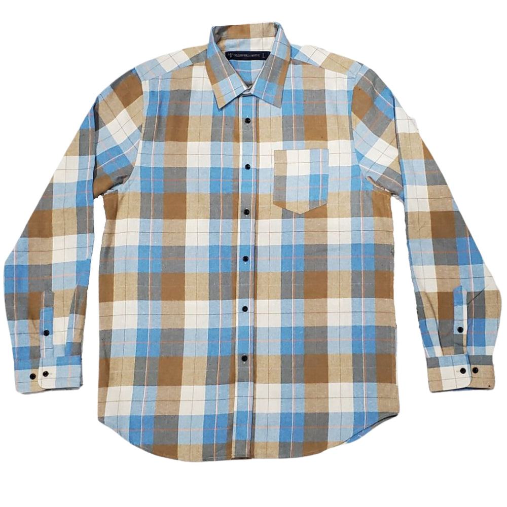 blue and brown dress shirt Blue and brown business shirt