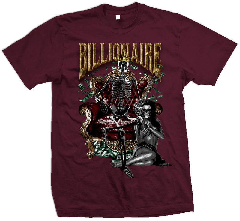 Billionaire Bones - Burgundy T-Shirt T-Shirt Million Dolla Motive 
