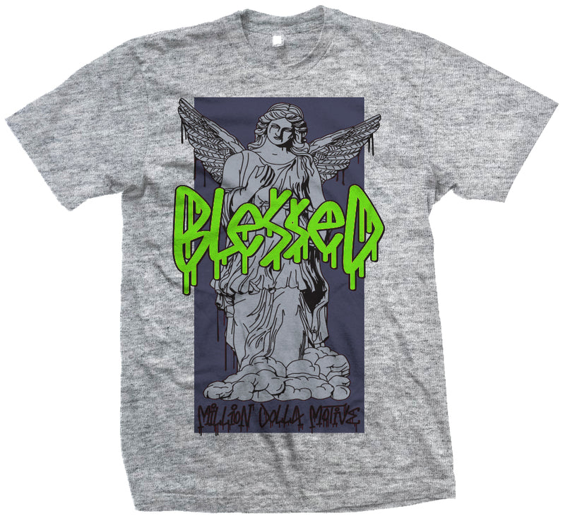 Blessed Angel - Heather Grey T-Shirt T-Shirt Million Dolla Motive 