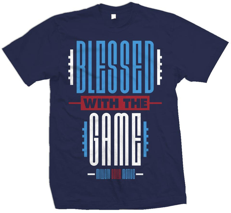 Blessed with the Game - Navy T-Shirt T-Shirt Million Dolla Motive 