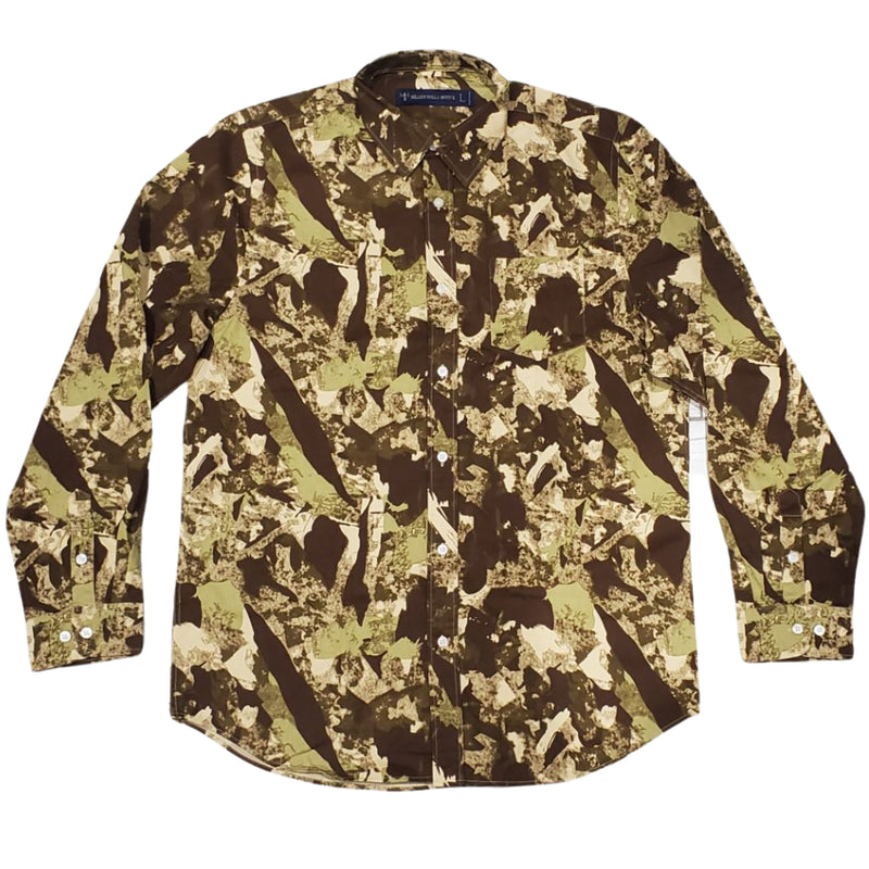 Brown Desert Camo Long Sleeve Shirt T-Shirt Million Dolla Motive 