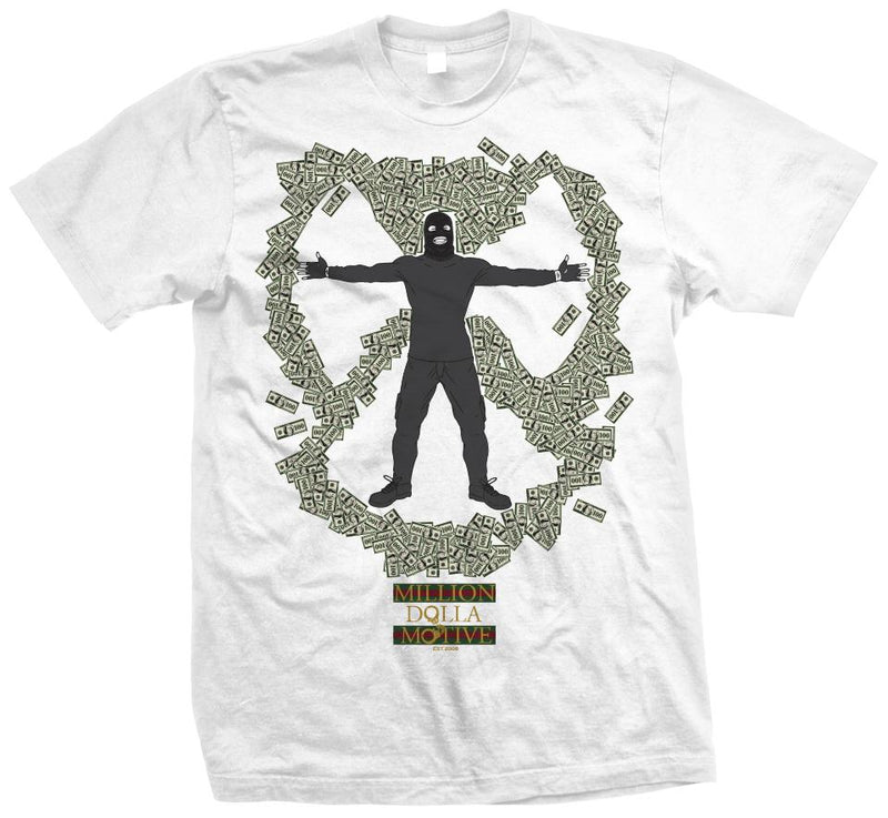Cash Angel - White T-Shirt T-Shirt Million Dolla Motive 
