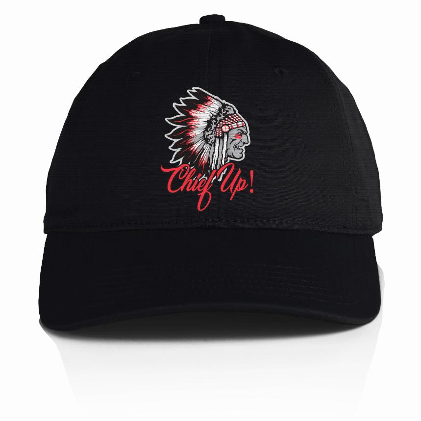 Chief Up - Infrared on Black Dad Hat