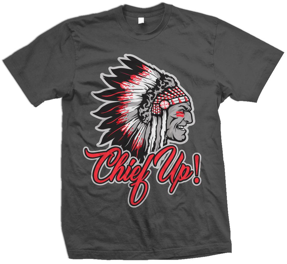 Chief Up - Infrared on D Grey T-Shirt