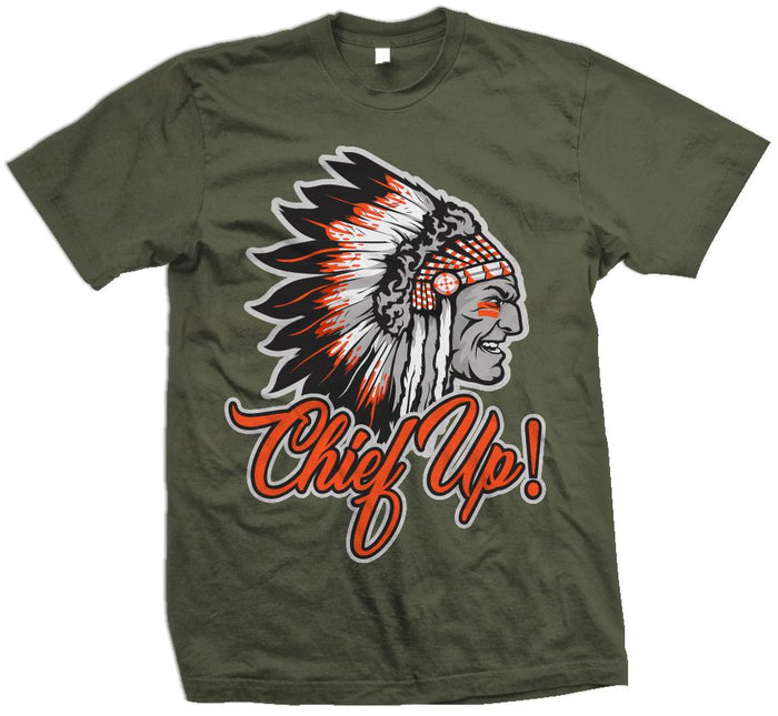 Chief Up - Orange on Olive T-Shirt - Million Dolla Motive