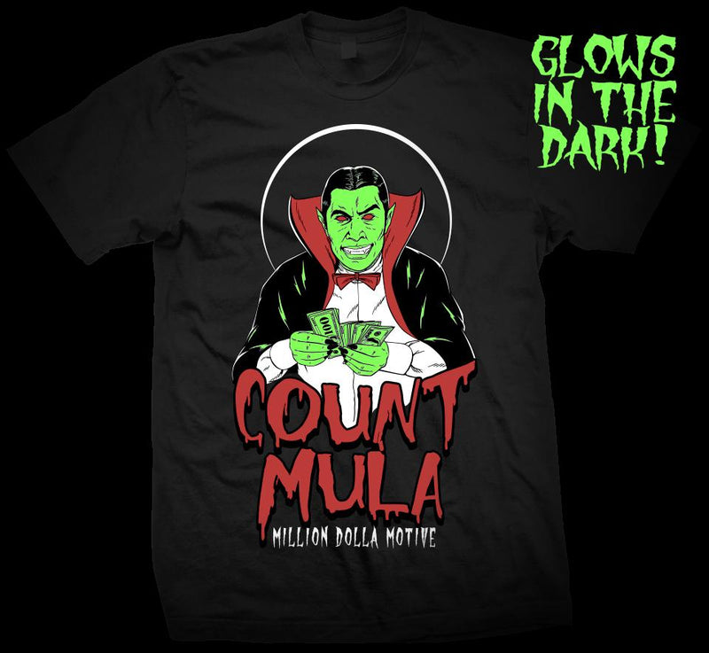 Count Mula - Black T-Shirt (Glow In The Dark) T-Shirt Million Dolla Motive 