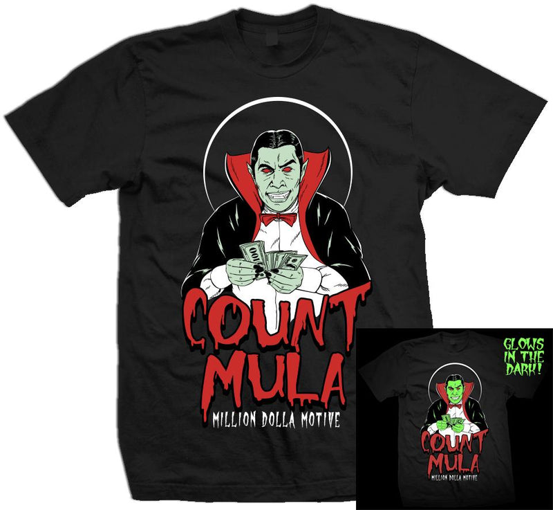 Count Mula - Black T-Shirt (Glow In The Dark) T-Shirt Million Dolla Motive 