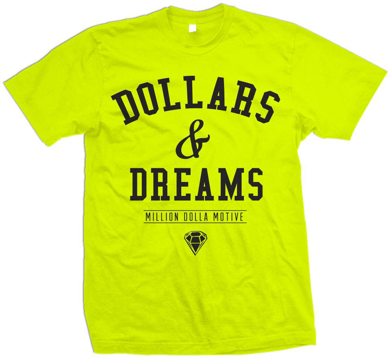 Dollars & Dreams - Volt Yellow T-Shirt T-Shirt Million Dolla Motive 