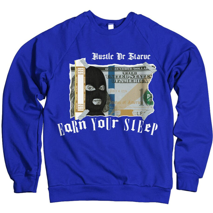 Earn Your Sleep - Royal Blue Crewneck Sweatshirt