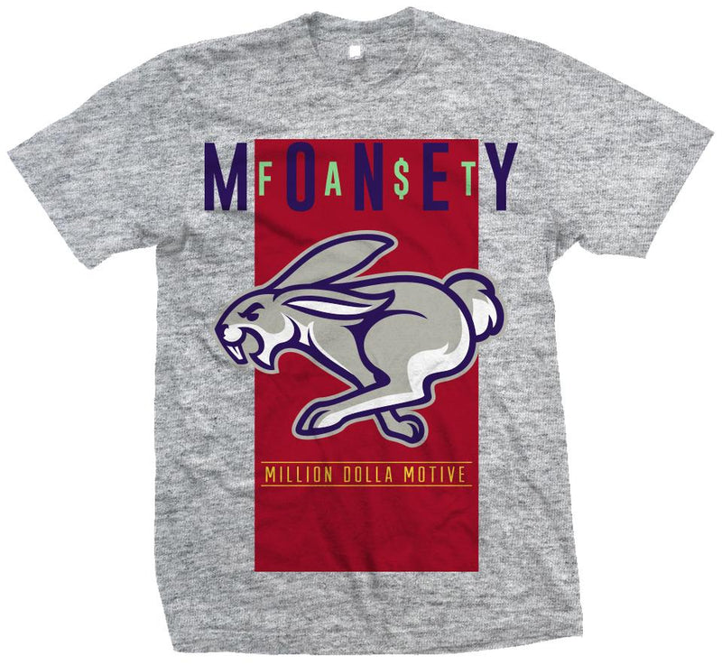 Fast Money Running Hare - Heather Grey T-Shirt T-Shirt Million Dolla Motive 