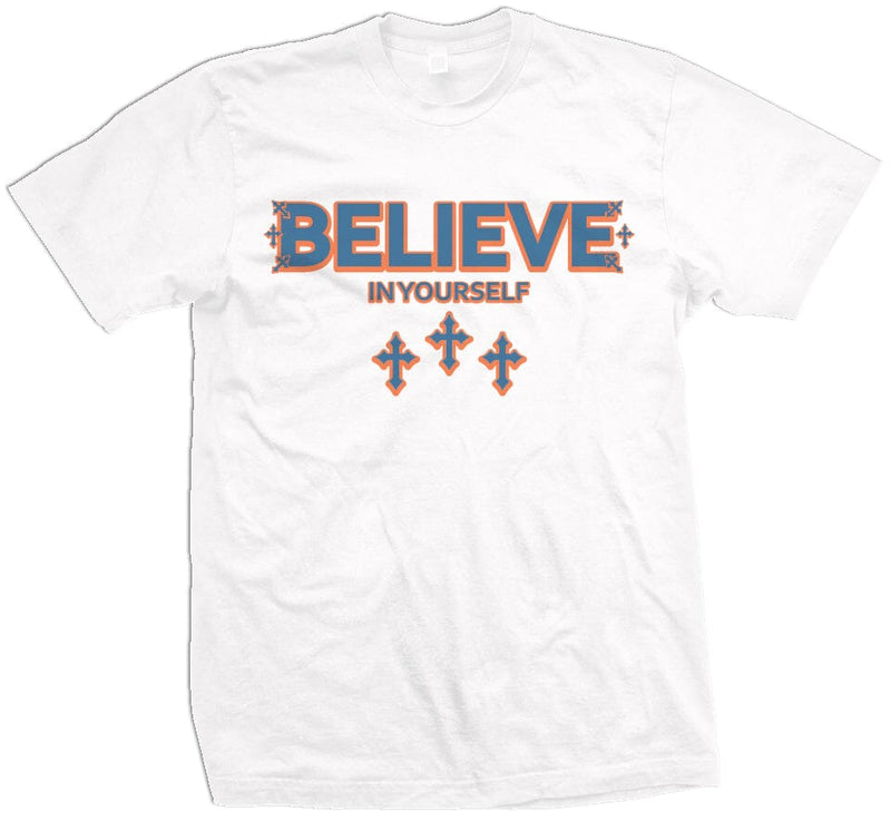 Believe In Yourself, God Did - White T-Shirt T-Shirt Million Dolla Motive 