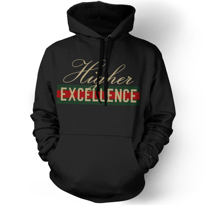 Higher Excellence - Black Hoodie Sweatshirt