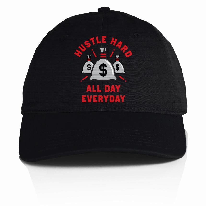 Hustle Hard All Day Everyday - Black Dad Hat