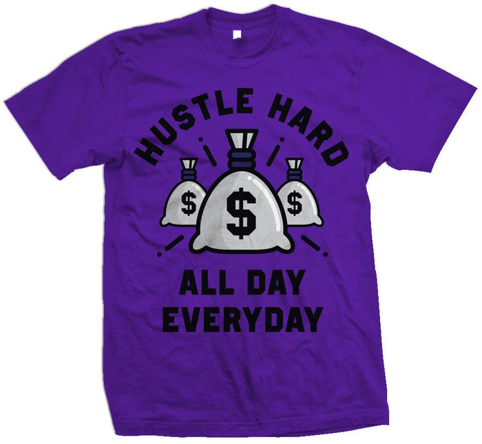 Hustle Hard - Concord Purple T-Shirt - Million Dolla Motive