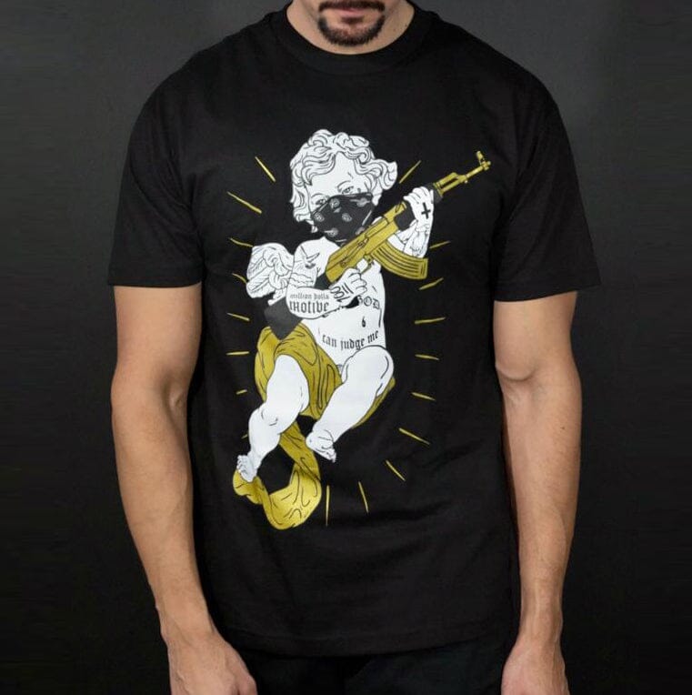 Tattooed Angel - Black T-Shirt T-Shirt Million Dolla Motive 