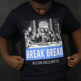 Break Bread - University Blue on Navy T-Shirt