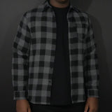 Black and Grey Flannel Long Sleeve Shirt