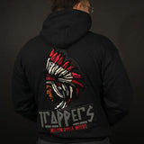 Chenille Trappers - Black Hoodie Sweatshirt