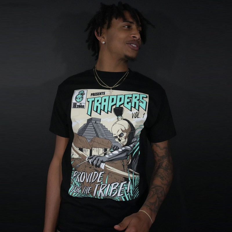 Trappers Comic Vol 1 - Island Green on Black T-Shirt T-Shirt Million Dolla Motive 