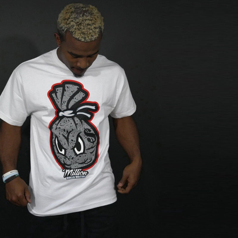 Cement Money Bag - White T-Shirt T-Shirt Million Dolla Motive 