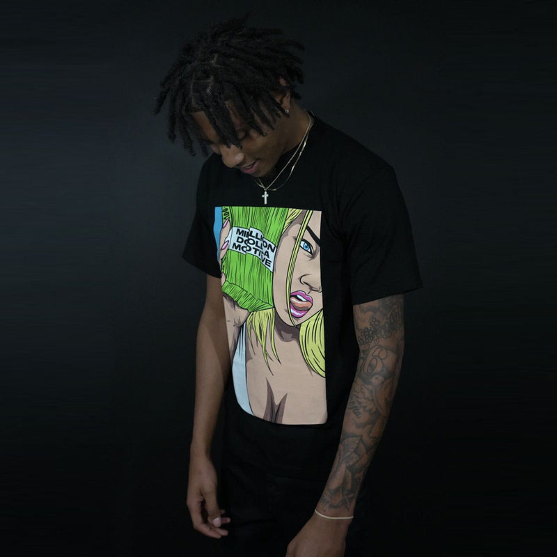She's Talking Money - Black T-Shirt T-Shirt Million Dolla Motive 