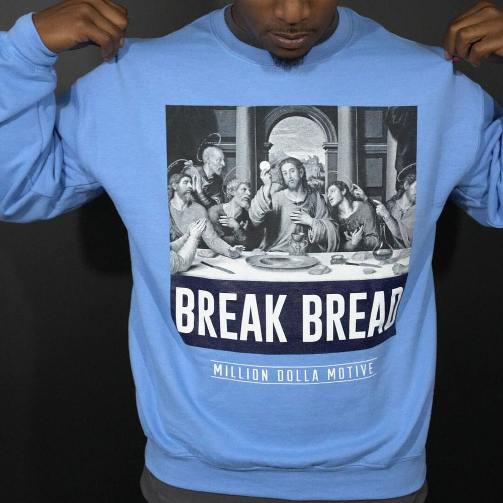 
                  
                    Break Bread - University Blue Crewneck Sweatshirt
                  
                