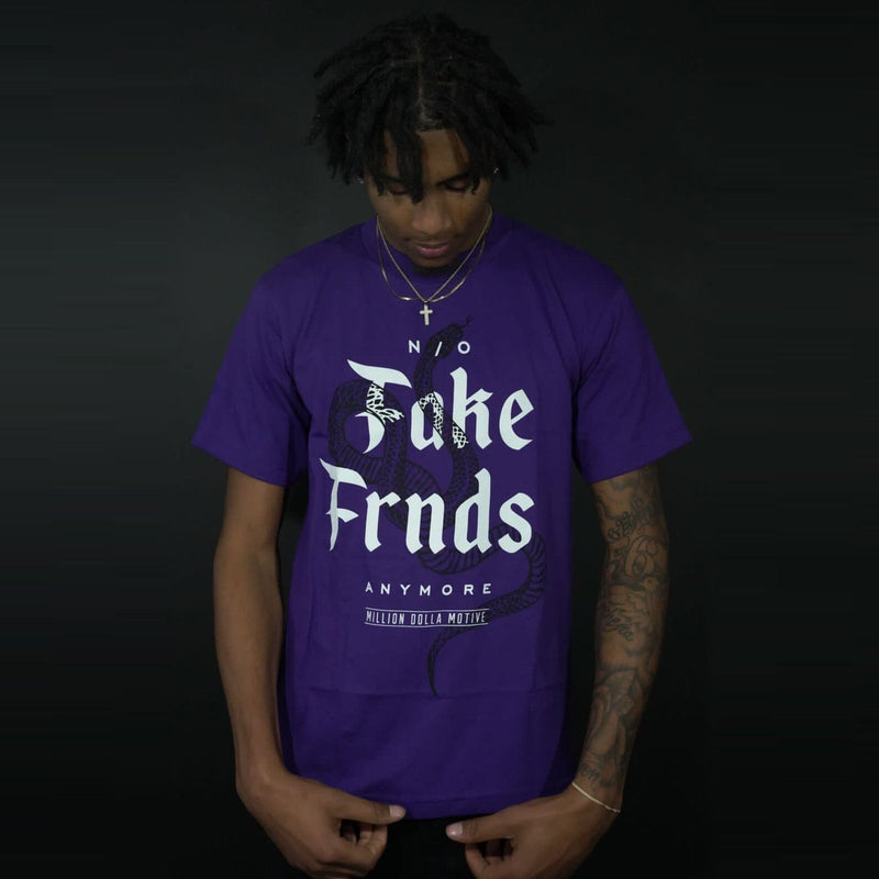 No Fake Friends - Purple T-Shirt T-Shirt Million Dolla Motive 