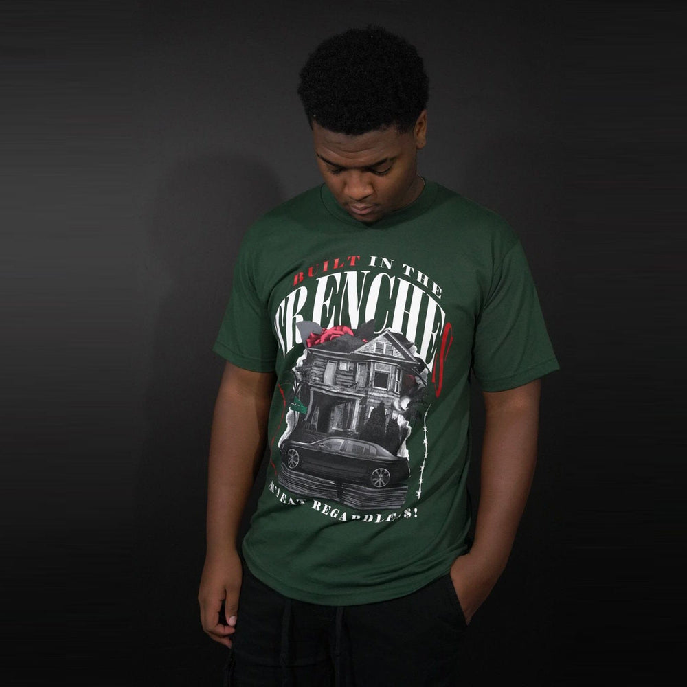 
                  
                    Built In The Trenches - Dark Green T-Shirt
                  
                