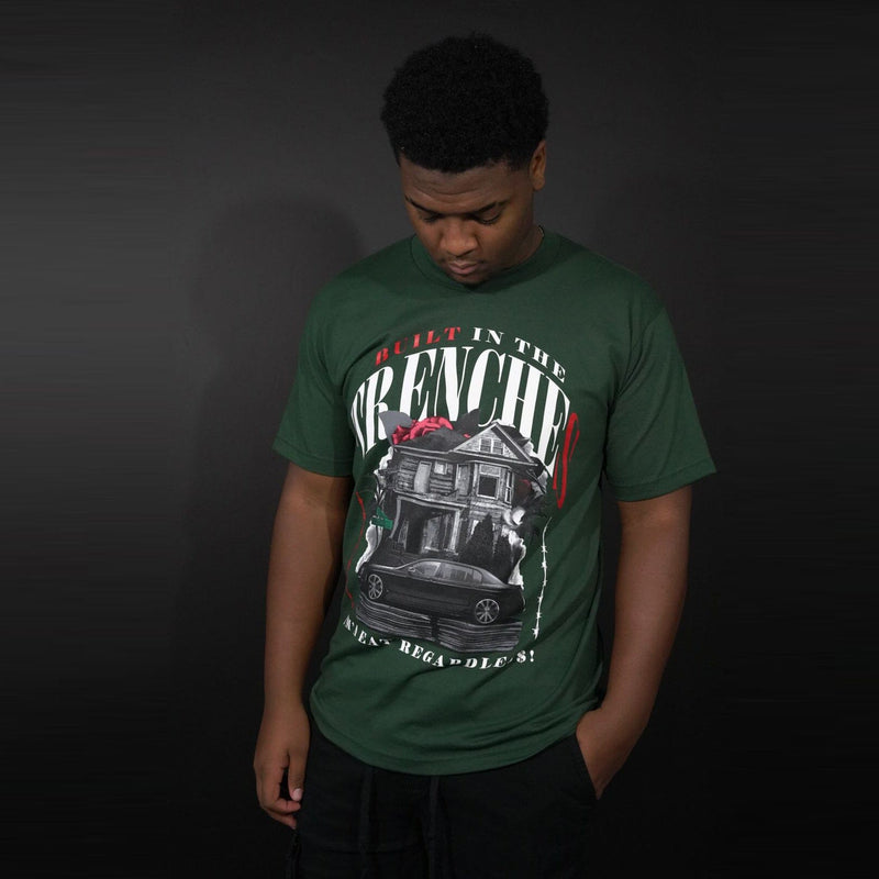Built In The Trenches - Dark Green T-Shirt T-Shirt Million Dolla Motive 
