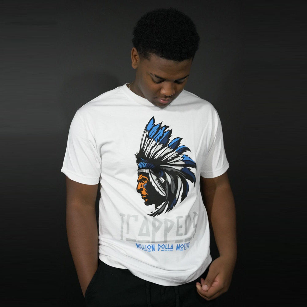 
                  
                    Trappers - Blue on White T-Shirt
                  
                