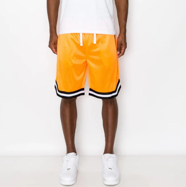 Neon Orange Basketball Shorts - JS17