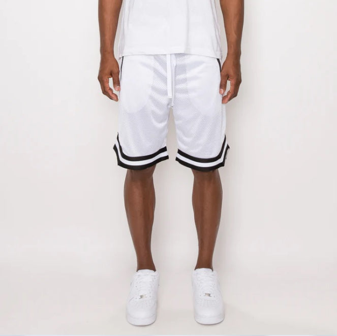 White Basketball Shorts - JS17