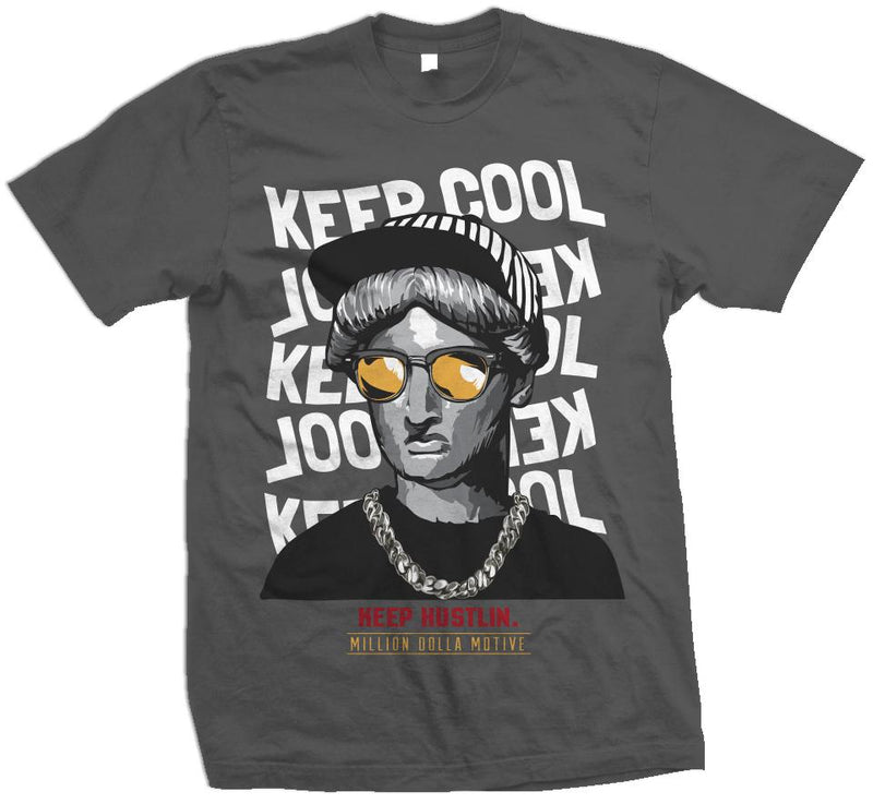 Keep Cool Keep Hustlin - Dark Grey T-Shirt T-Shirt Million Dolla Motive 