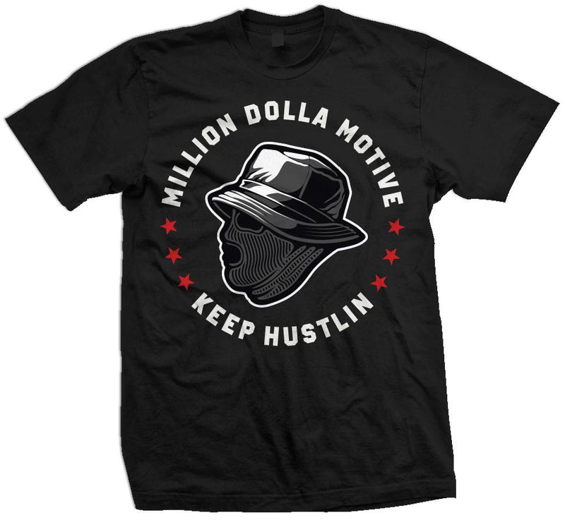 Keep Hustlin Mask - Black T-Shirt T-Shirt Million Dolla Motive 