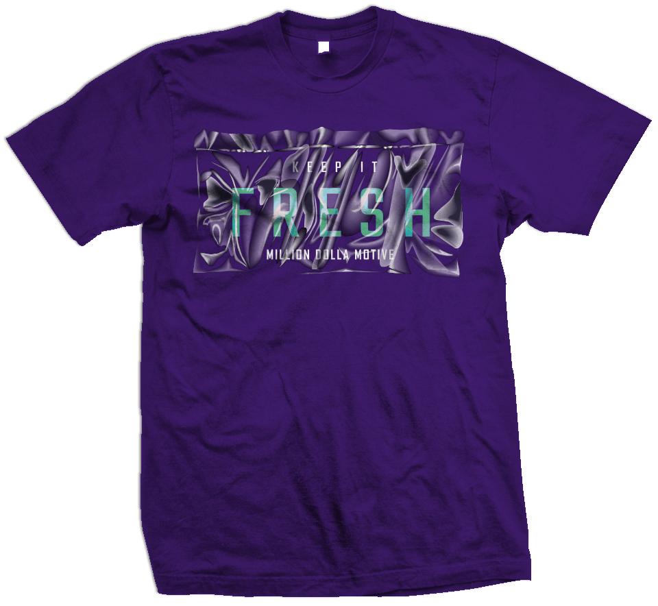 Keep It Fresh Bag - New Emerald on Purple T-Shirt