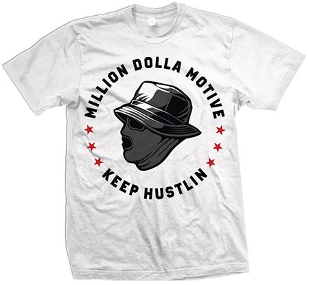 Keep Hustlin Mask - White T-Shirt - Million Dolla Motive