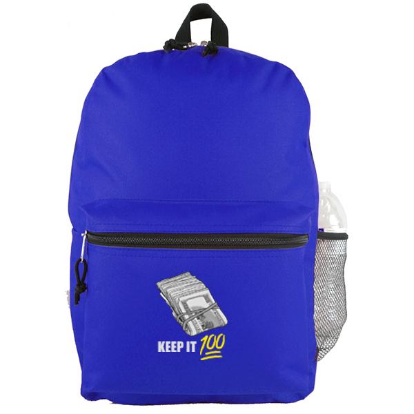 Keep It 100 - Royal Blue Backpack