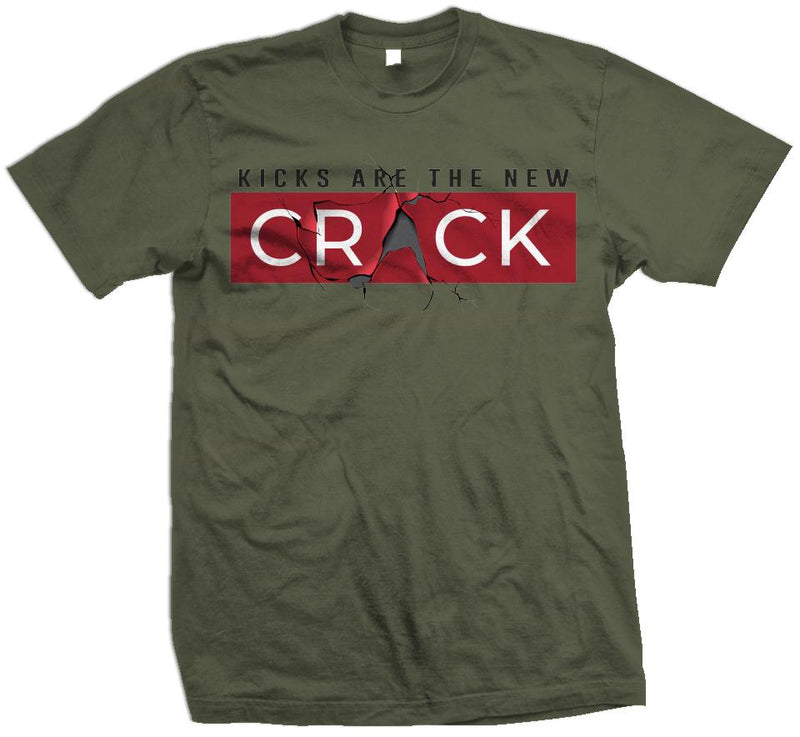Kicks Are The New Crack - Olive T-Shirt T-Shirt Million Dolla Motive 